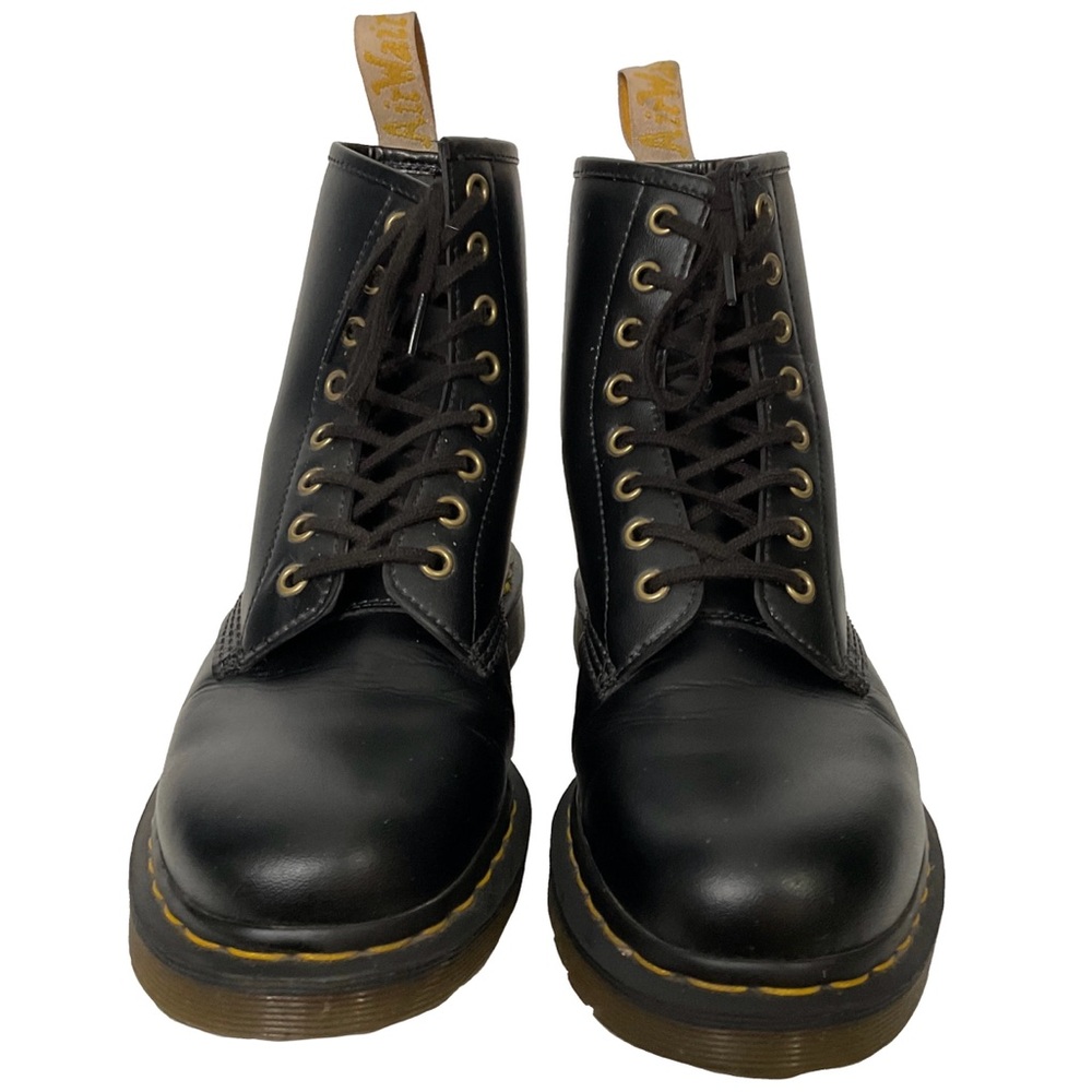 Dr. Martens 1460 Vegan Felix Black Synthetic Upper 8-Eye Lace Up Boots Sz 9M/10W